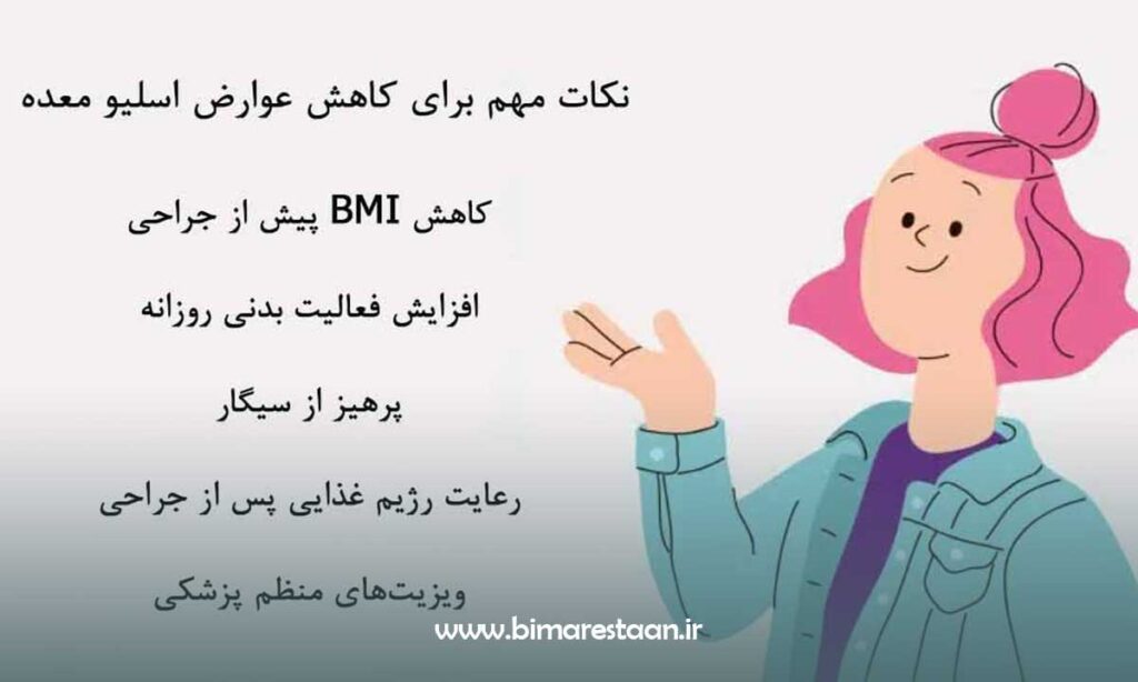 کاهش عوارض بعد از اسلیو معده